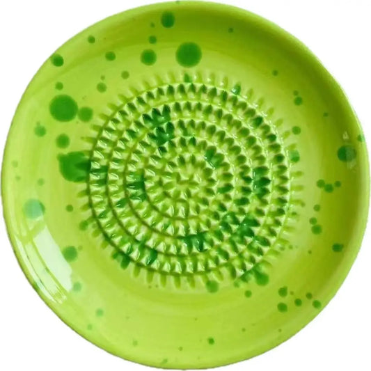 Speckled Ceramic Garlic Grater Plate Handmade