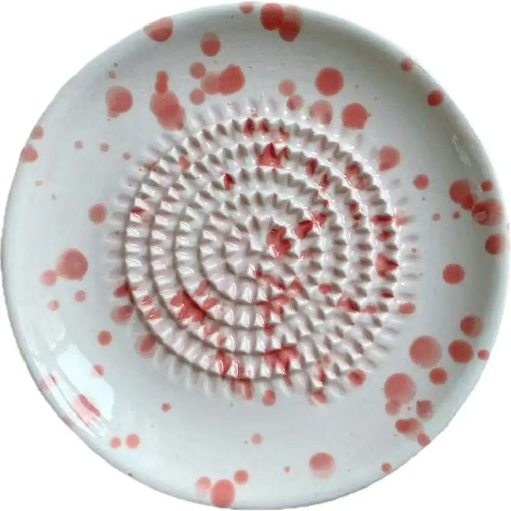 Speckled Ceramic Garlic Grater Plate Handmade