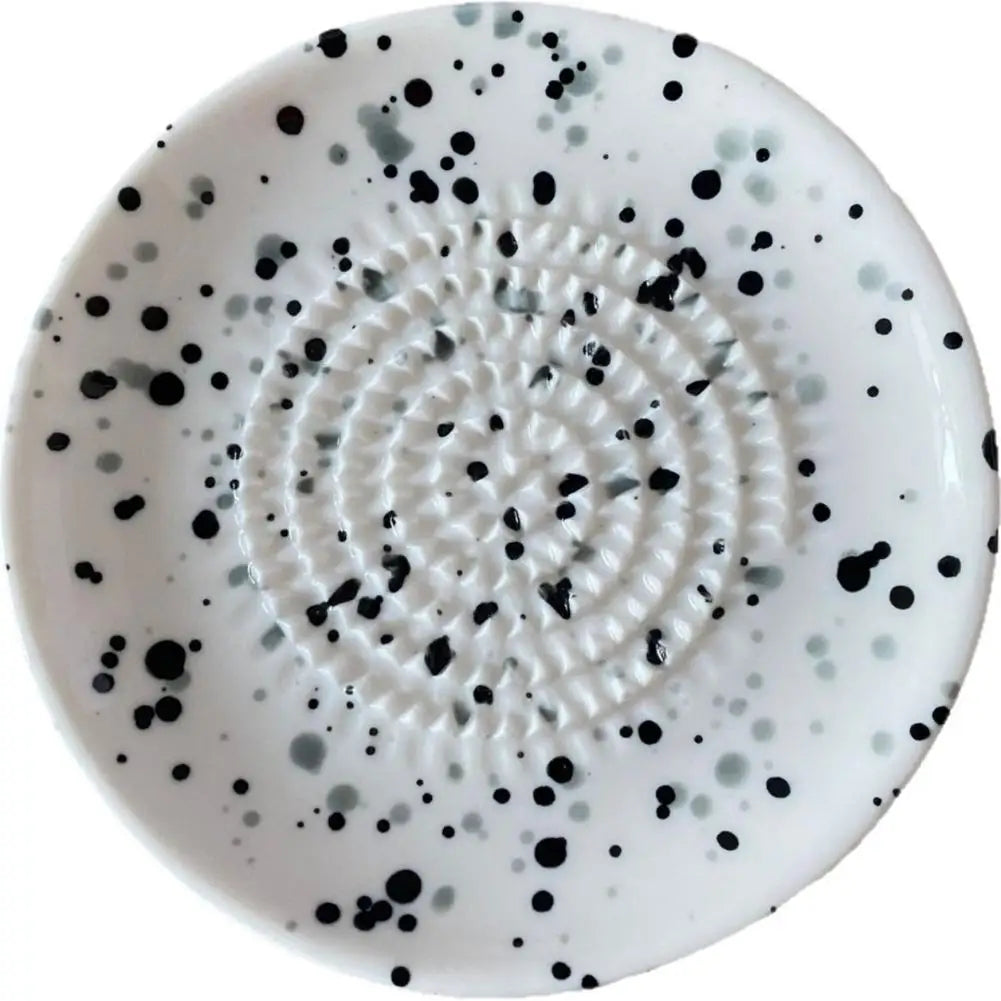 Speckled Ceramic Garlic Grater Plate Handmade